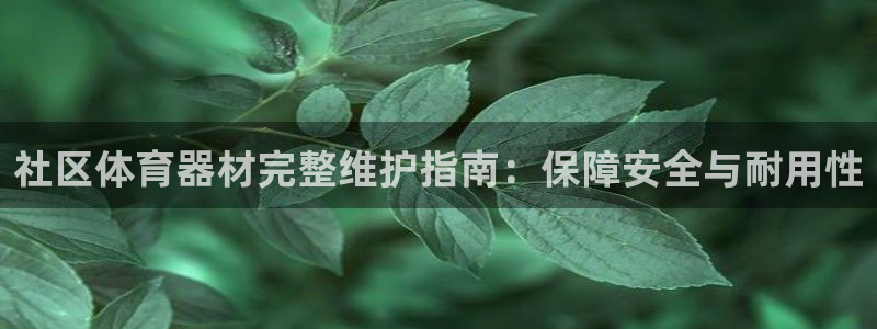 耀世平台总代理：社区体育器材完整维护指南：保障安全与