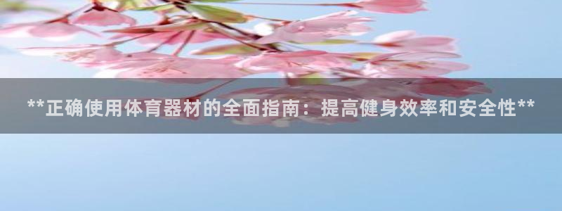 耀世娱乐是不是赚钱快：**正确使用体育器材的全面指南