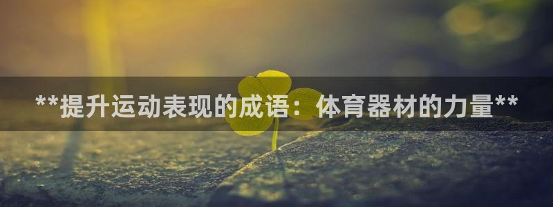 耀世娱乐客服：**提升运动表现的成语：体育器材的力量