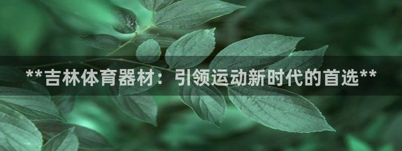 耀世平台注册流程视频：**吉林体育器材：引领运动新时