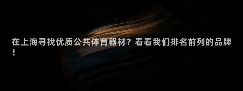 耀世娱乐可以玩吗知乎：在上海寻找优质公共体育器材？看看我们排